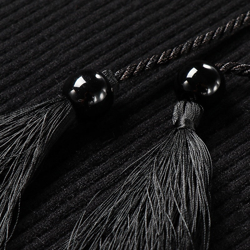 Long Sleeve Chiffon and Knit Dress