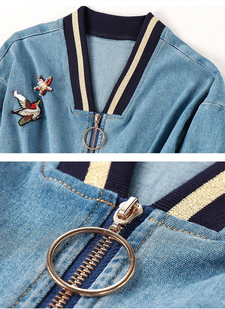 Denim Dress W/ Front Zipper