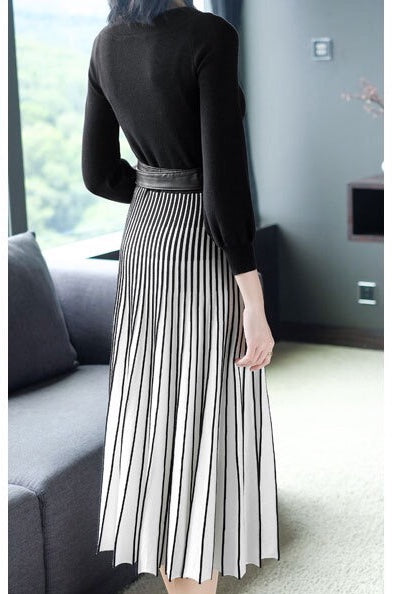 Pleated Tencel Dress W/ Belt