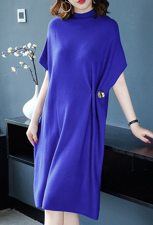 Oversized Sweater Dress W/ Brooch