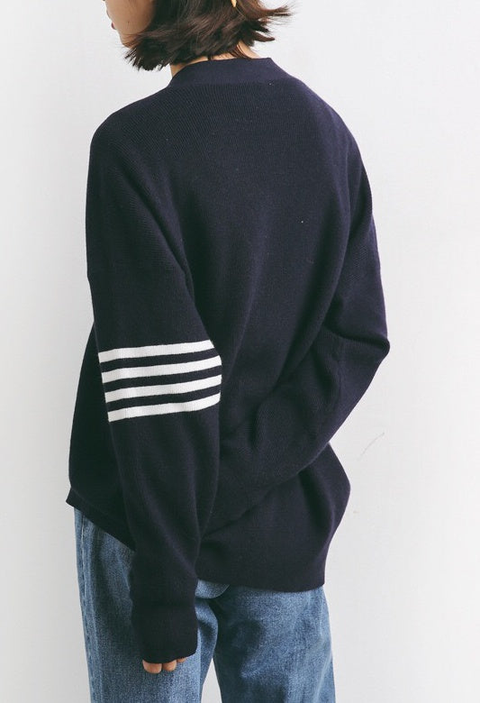 Oversized Cardigan W/ Stripe