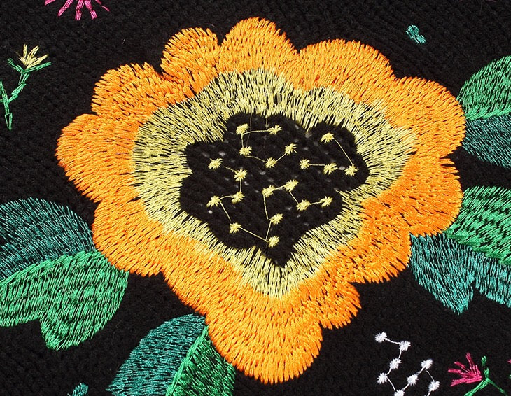 Sunflower Embroidered Sweater
