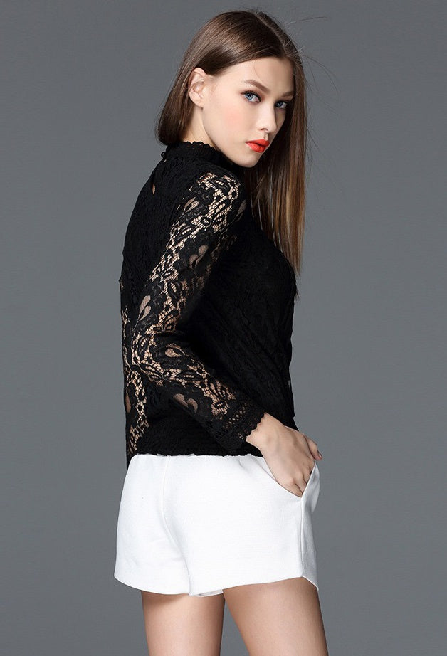 Long Sleeve Lace Top