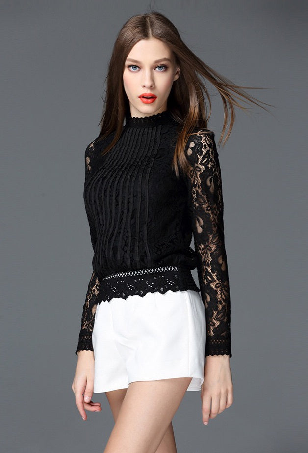 Long Sleeve Lace Top