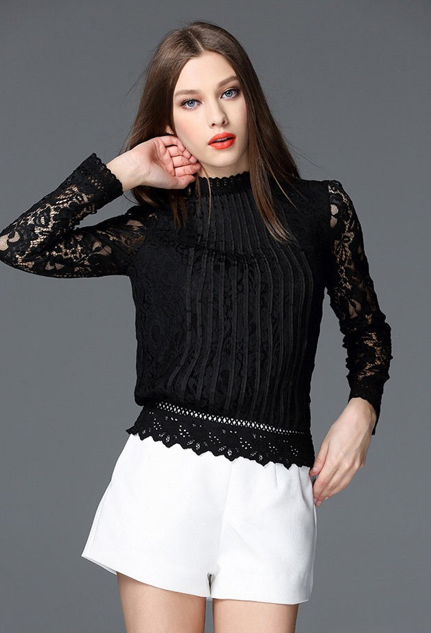 Long Sleeve Lace Top