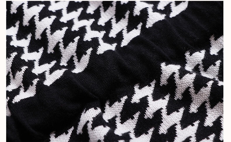 Houndstooth Sweater Dress