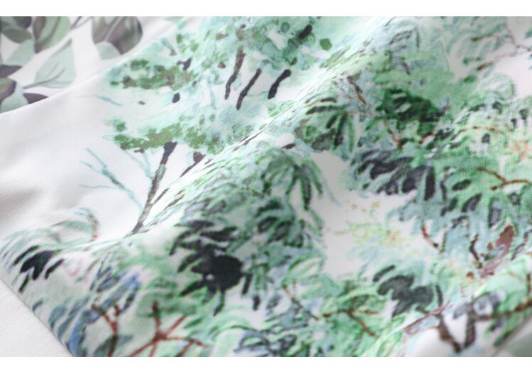 Floral Dress W/ Red Belt