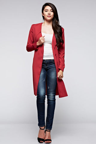 Button Down Jacket W/ Waist Band - Dress Album