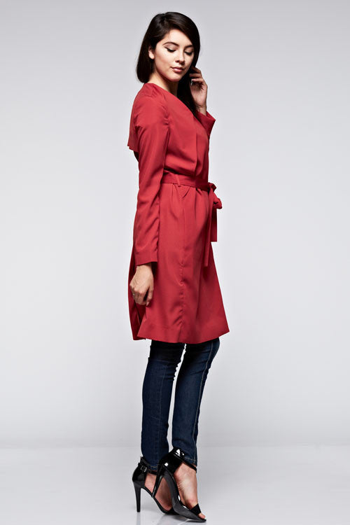 Button Down Jacket W/ Waist Band - Dress Album