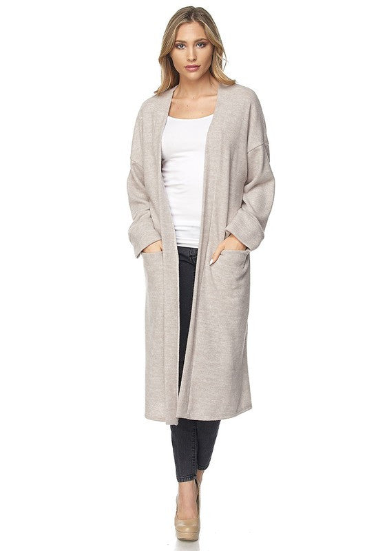 Brushed Coat W/ Pockets