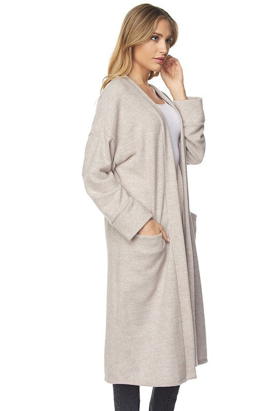 Brushed Coat W/ Pockets