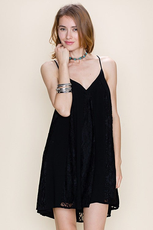 Camisole Style Lace Detail Dress - Dress Album