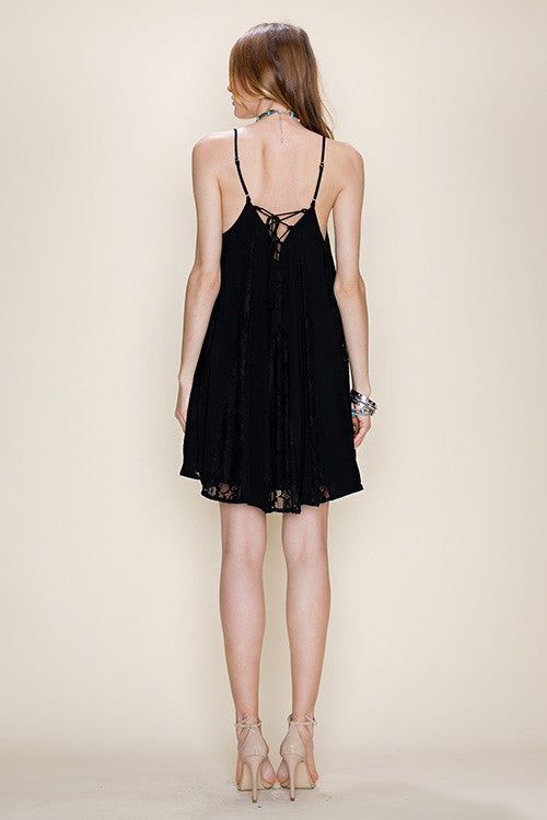 Camisole Style Lace Detail Dress - Dress Album