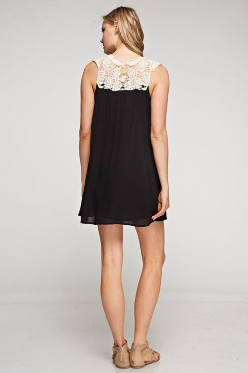 Gauze Crochet & Tassel detailed Dress - Dress Album