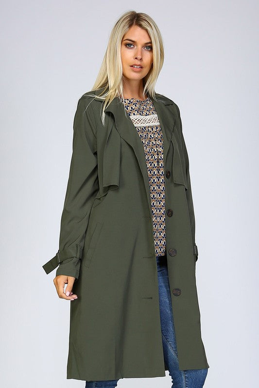 Single Breasted Trench Coat