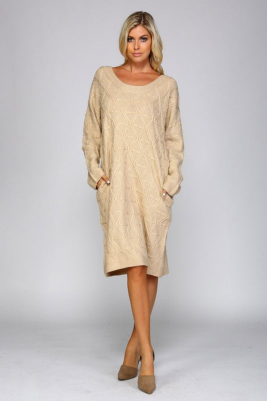 Pattern Sweater Dress