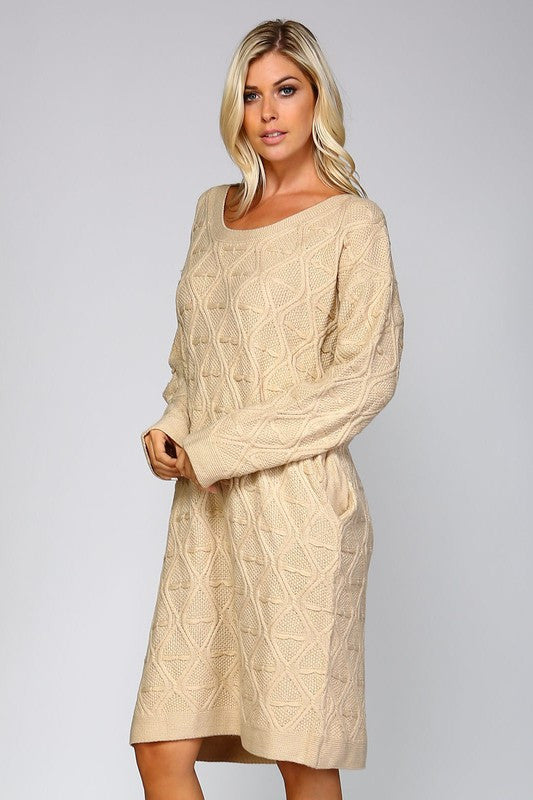 Pattern Sweater Dress