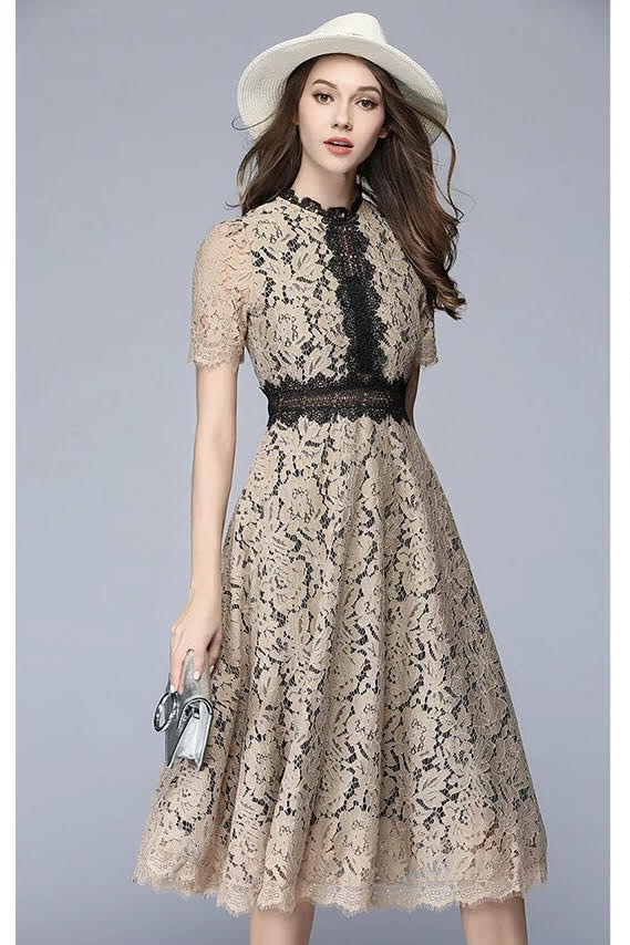Color Block Lace Dress