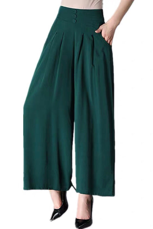 Black Wide Leg Pants W/ Pockets